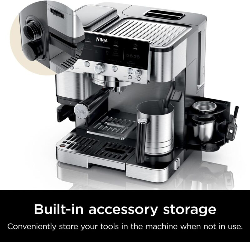 Ninja Luxe Premier ES601EU 3-in-1 Coffee Maker with Grinder and Frother