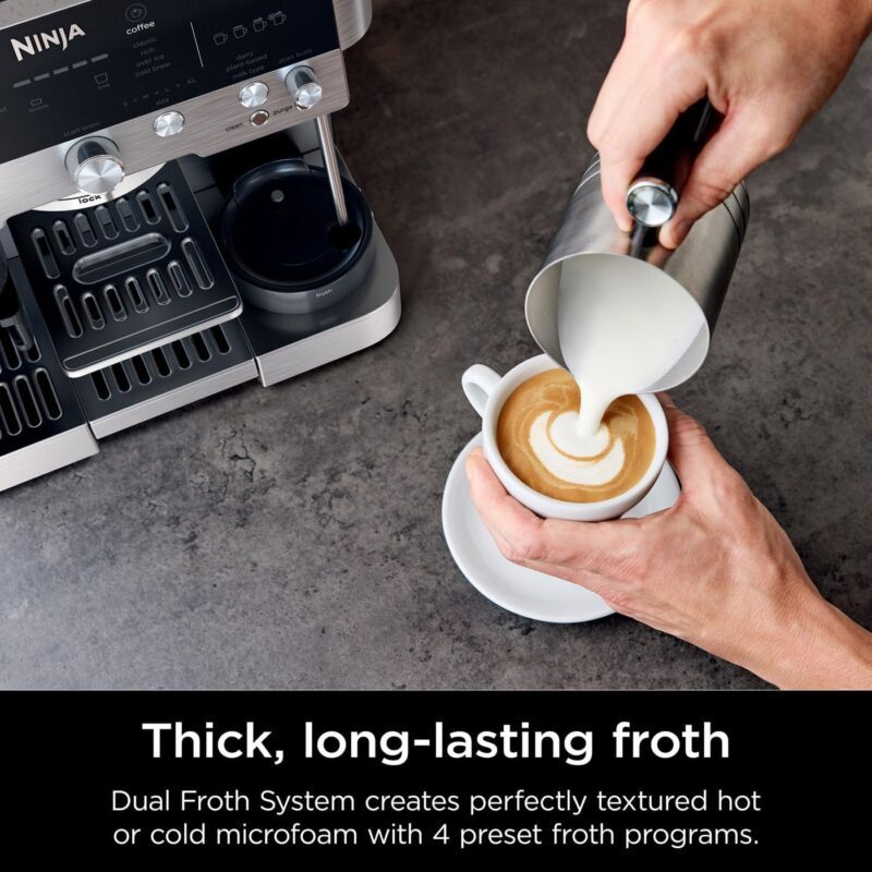 Ninja Luxe Premier ES601EU 3-in-1 Coffee Maker with Grinder and Frother