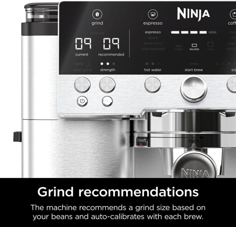 Ninja Luxe Premier ES601EU 3-in-1 Coffee Maker with Grinder and Frother